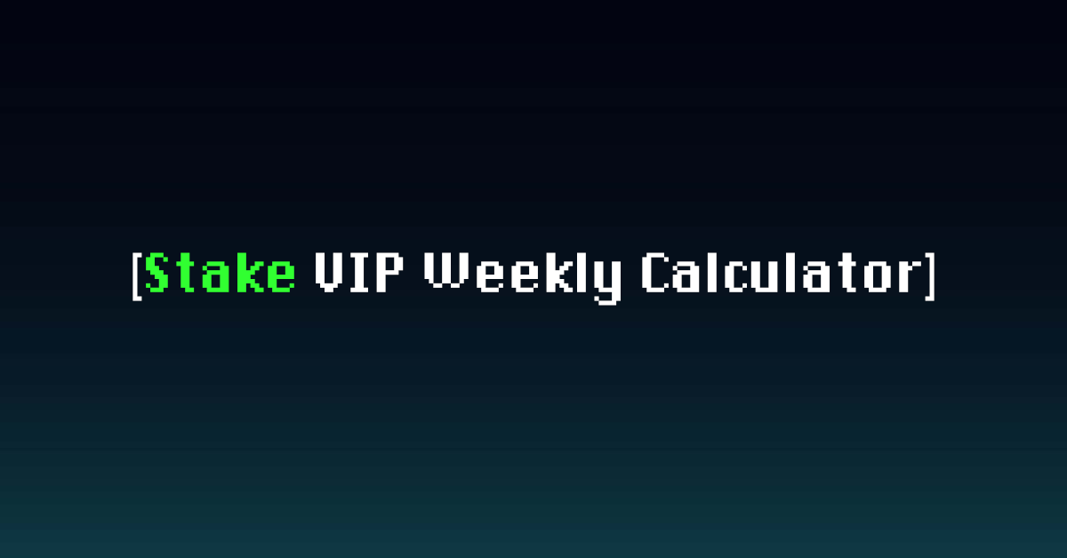 Stake VIP Weekly Bonus Calculator: Estimate Your Saturday Bonus Before It Lands